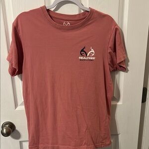 Realtree Outfitters Pink T-Shirt American Flag